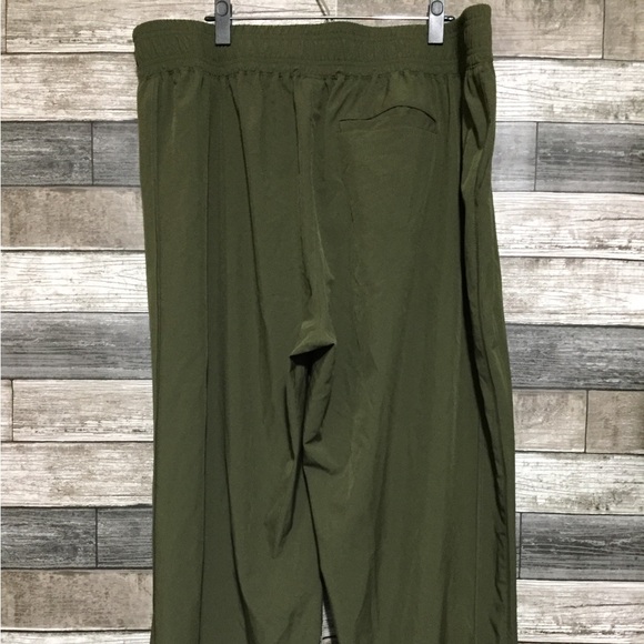Old Navy Stretch Tech Wide Leg Pants Women’s XXL Green (Inseam 30) Split Her - Picture 7 of 10